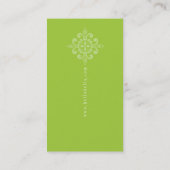 VISITEKAARTJE eenvoudig modern motief limoengroen (Achterkant)