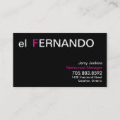 Visitekaartje Eenvoudig monogram van Restaurantman (Achterkant)