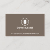 Visitekaartje Eenvoudig Tooth-pictogram tandheelku Afsprakenkaartje (Voorkant)