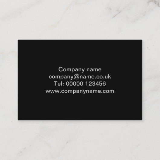 Visitekaartje eenvoudig zwart-wit (Achterkant)