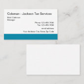 Visitekaartje eenvoudige belastingboekhouding (Voorkant / Achterkant)