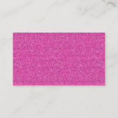 VISITEKAARTJE eenvoudige moderne panel hot pink gl (Achterkant)