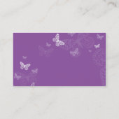 VISITEKAARTJE eenvoudige schattige vlinder violet  (Achterkant)