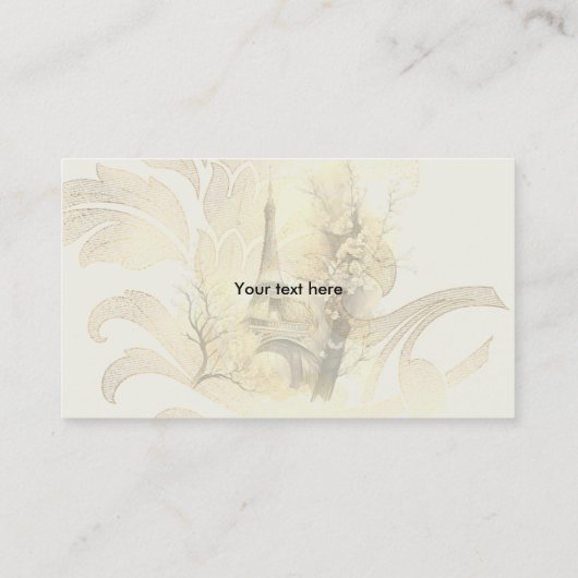 Visitekaartje Eiffeltoren (Achterkant)