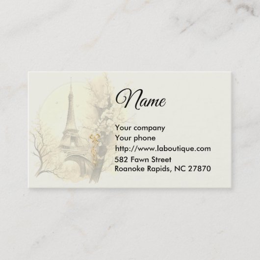 Visitekaartje Eiffeltoren (Voorkant)