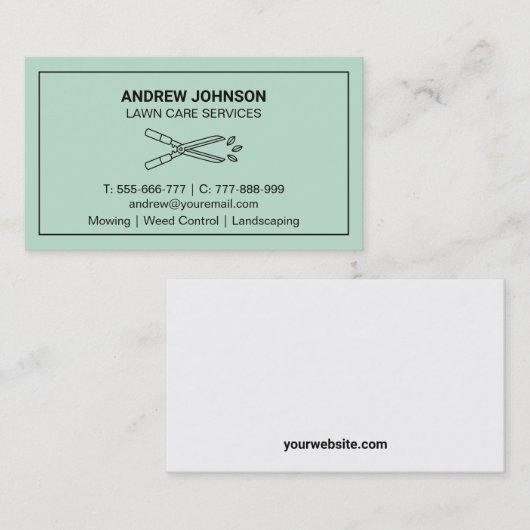 Visitekaartje Eigen middelen voor randapparaten (Voorkant / Achterkant)