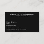 Visitekaartje Eigendomsfilters - zwart (Achterkant)