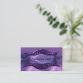 Visitekaartje Elegant African Paarse Metal (Staand voorkant)