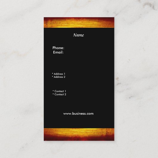 Visitekaartje Elegant Aziatische Scene Goud Rood (Achterkant)