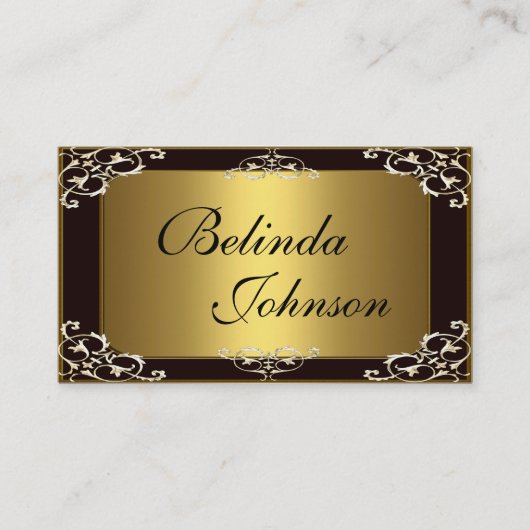 Visitekaartje Elegant Black Gold Elite (Voorkant)