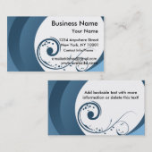 visitekaartje Elegant Blue (Voorkant / Achterkant)