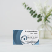 visitekaartje Elegant Blue (Staand voorkant)