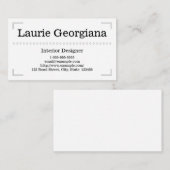 Visitekaartje Elegant & Classy Interior Designer (Voorkant / Achterkant)