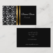 VISITEKAARTJE ELEGANT DAMASK (Voorkant / Achterkant)