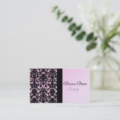 VISITEKAARTJE ELEGANT DAMASK (Staand voorkant)