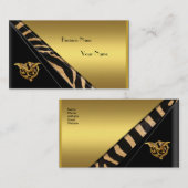 Visitekaartje Elegant Gold Black Jewel Wild 2 (Voorkant / Achterkant)
