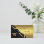 Visitekaartje Elegant Gold Black Jewel Wild 2 (Staand voorkant)