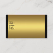 Visitekaartje Elegant Goud Abstract op Zwart (Achterkant)