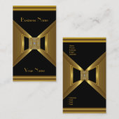 Visitekaartje Elegant Goud Zwart Juweel (Voorkant / Achterkant)