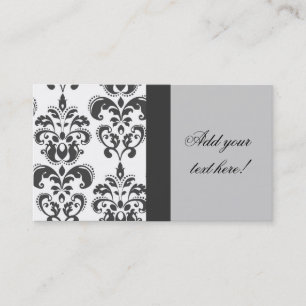 Visitekaartje Elegant Grey Damask Pattern