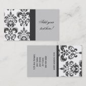 Visitekaartje Elegant Grey Damask Pattern (Voorkant / Achterkant)