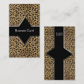 Visitekaartje Elegant Leopard Zwart (Voorkant / Achterkant)