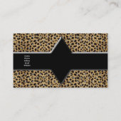 Visitekaartje Elegant Leopard Zwart (Achterkant)