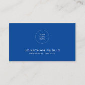 Visitekaartje Elegant Modern Deep Blue Sjabloon (Voorkant)