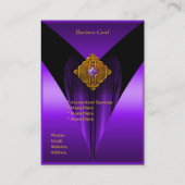 Visitekaartje Elegant Paarse gouden juweel (Achterkant)