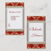 Visitekaartje Elegant Rood Goud Wit Elite (Voorkant / Achterkant)