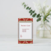 Visitekaartje Elegant Rood Goud Wit Elite (Staand voorkant)