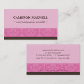 VISITEKAARTJE elegant schattig luxe roze bruin (Voorkant / Achterkant)