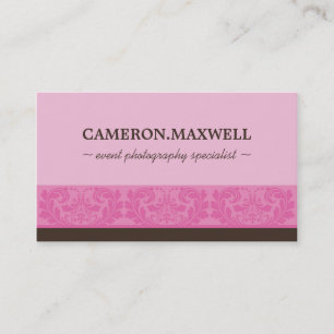 VISITEKAARTJE elegant schattig luxe roze bruin
