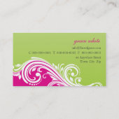 VISITEKAARTJE Elegant Stijlvolle Swirl Roze limoen (Achterkant)