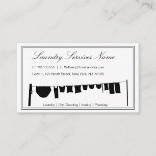 Visitekaartje Elegant Two Tone Laundry Services