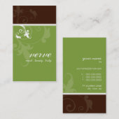 VISITEKAARTJE Elegant Verve Bladerdeeg Groen Bruin (Voorkant / Achterkant)