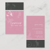 VISITEKAARTJE Elegant Verve Bladerdeeg Roze Grijs (Voorkant / Achterkant)