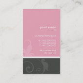VISITEKAARTJE Elegant Verve Bladerdeeg Roze Grijs (Achterkant)