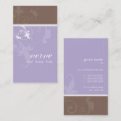 VISITEKAARTJE Elegant Verve Bladerdek lila Mocha (Voorkant / Achterkant)