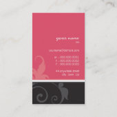 VISITEKAARTJE Elegant Verve Bladerdek Zwart Koraal (Achterkant)