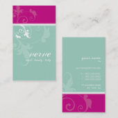 VISITEKAARTJE Elegant Verve Roze Mint Groen (Voorkant / Achterkant)