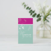 VISITEKAARTJE Elegant Verve Roze Mint Groen (Staand voorkant)