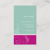 VISITEKAARTJE Elegant Verve Roze Mint Groen (Achterkant)