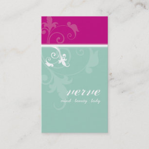 VISITEKAARTJE Elegant Verve Roze Mint Groen