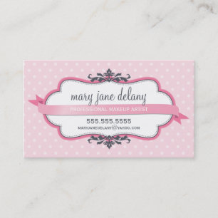 VISITEKAARTJE Elegant vet roze pastel baby