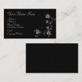 visitekaartje - Elegant White Flowers (Voorkant / Achterkant)