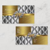 Visitekaartje Elegant Zilver Gouden BogenTegelbekl (Voorkant / Achterkant)