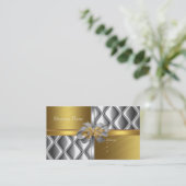 Visitekaartje Elegant Zilver Gouden BogenTegelbekl (Staand voorkant)