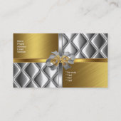 Visitekaartje Elegant Zilver Gouden BogenTegelbekl (Achterkant)