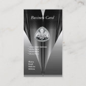 Visitekaartje Elegant Zilver Zwart Chrome Elite 2a (Achterkant)